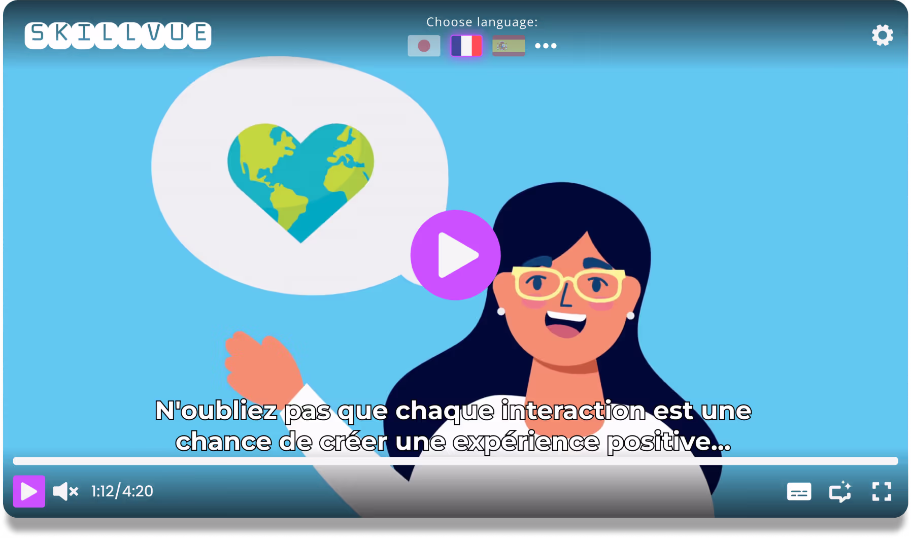 Online educator with video captions