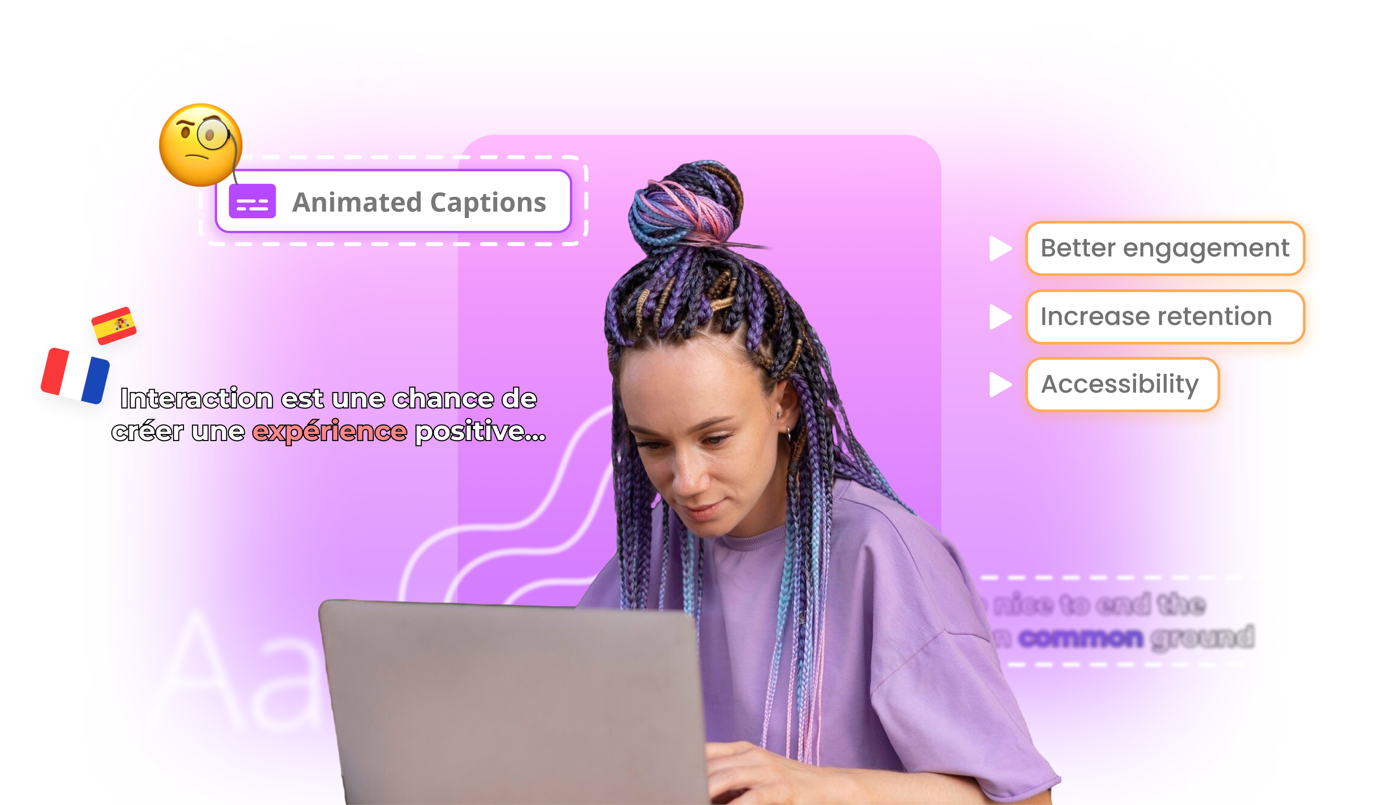 Legendas animadas envolventes