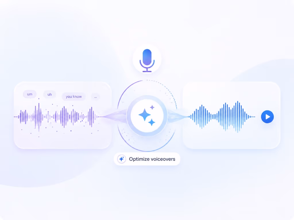 Optimize voiceovers: filler words removed and narration regenerated